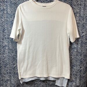Carol Lee Cream Short Sleeve Knit Top